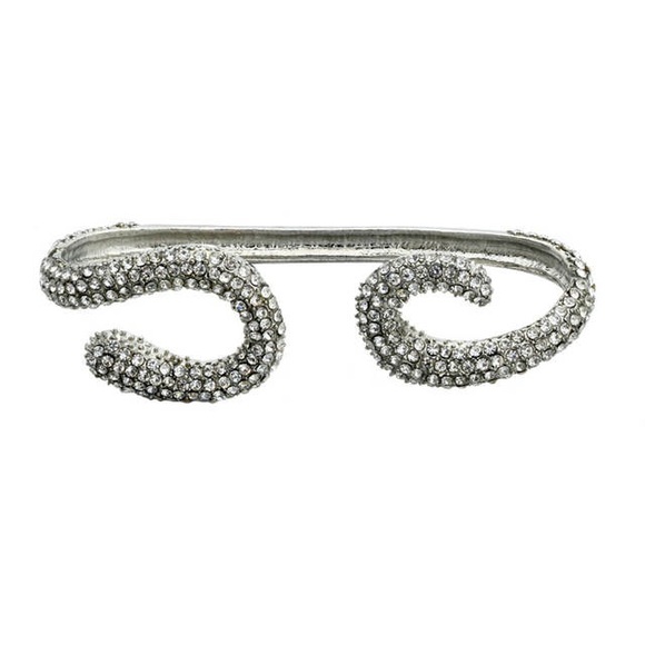 Rhinestone Inlaid Hand Palm Bracelet - Picture 4 of 8